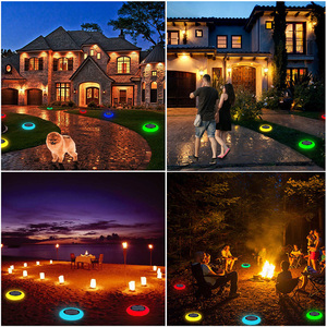 IP65 imperméabilisent la lumière solaire de déco de rvb pour l'arrière-cour, lumière de tache solaire de fantaisie portative extérieure lumineuse d'arrière-cour - Product Image 4