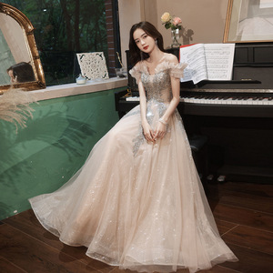 उच्च गुणवत्ता चमक सेक्विन महिलाओं प्रोम कपड़े एक कंधे मंजिल लंबाई पार्टी भोज शाम पोशाक - Product Image 3