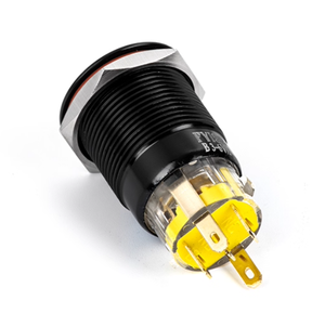 Nút kim loại màu đen 19mm với dải tự khóa tròn cung cấp năng lượng, khởi động lại máy tính, dừng bắt đầu tròn nhỏ - Product Image 1