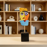 Figurine Abstraite en Résine Visage d'Artiste Picasso, Statue d'Art Créative pour la Maison, le Bureau, la Table, Ornement Artistique Décoratif Artisanat