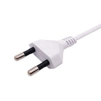 Prise électrique à 2 broches de sécurité, fil d'alimentation de 250V, approuvé corée, KC, 2pin