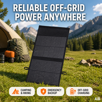 Panneau solaire monocristallin pliable 40W, 23% d'efficacité, chargeur solaire portable avec sortie MC4 pour camping, randonnée, station d'alimentation
