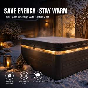 Couverture de <span class=keywords><strong>spa</strong></span> isolée résistante à l'hiver, couvercle de bain à remous |   Housse en mousse résistante aux intempéries pour climat froid - Product Image 2