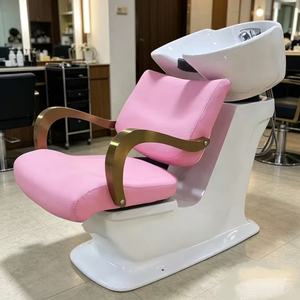 เก้าอี้สระผมสำหรับร้านเสริมสวยสีทองดำ ดีไซน์ทันสมัย ลดราคาพิเศษ - Product Image 1
