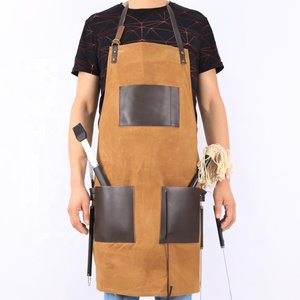 CHANGRONG personalizado encerado lona bolsillos impermeable barbacoa parrilla <span class=keywords><strong>delantal</strong></span> <span class=keywords><strong>para</strong></span> los hombres - Product Image 1