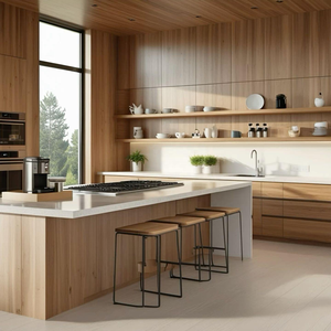 Set di Mobili da <span class=keywords><strong>Cucina</strong></span> Moderni Modulari Materiali Ignifughi Ecologici <span class=keywords><strong>Lavello</strong></span> Completo Design Elegante Personalizzato Bianco per Case Piccole - Product Image 2