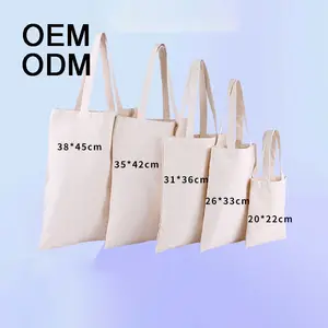 M2288 Oem Odm, venta al por mayor, varios tamaños, bolsas de compras de lona en blanco, bolsas con cordón, bolsas de mano con logotipo impreso personalizado