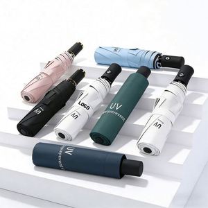 Hot Sale Wholesale Fully-Automatic Custom Logo Three-Fold Waterproof Silk <b>Screen</b> Printed Promotional Umbrella for Rain Sunny Use - Product Image 1