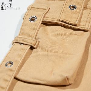 Jean en denim évasé taille mi-haute respirant pour homme Wangsheng, grande taille, style hip-hop anglais, <span class=keywords><strong>color</strong></span>é, <span class=keywords><strong>6</strong></span> poches, délavé, personnalisé - Product Image 6