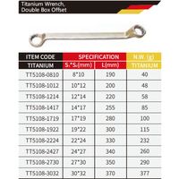 Clé à molette double en titane non magnétique résistante à la corrosion WEDO