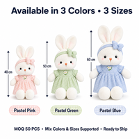 Peluche Lapin Personnalisée en Gros, Jouet en Coton PP Doux, 100% Polyester, Anti-Stress, Cadeau de Thanksgiving Unisexe, OEM