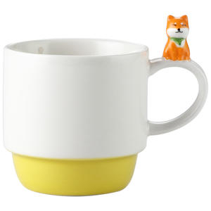 Tasse mignonne en céramique créative avec couvercle cuillère famille couple tasse à café <span class=keywords><strong>Corgi</strong></span> tasse ensemble cadeau - Product Image 1