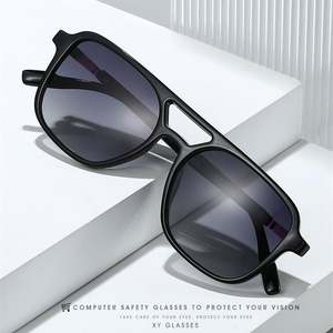 Gafas de Sol Polarizadas con Marco Grande Vintage 2025, Logotipo Personalizado, Protección UV400, Doble Puente, Cuadradas, para Hombre y Mujer - Product Image 2