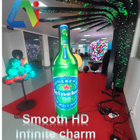 Layar LED Video Wall HD P2.9 Kreatif untuk Penjualan, Dapat Digunakan di Dalam dan Luar Ruangan, Fleksibel, untuk Menampilkan Botol Bir, Layar LED Kaleng Tarik