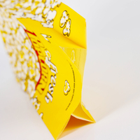 Vente en gros de sacs en papier scellables anti-graisse pour pop-corn sacs de bonbons thermoscellés en papier kraft pour snacks adhésifs de couleur pour emballages de bonbons