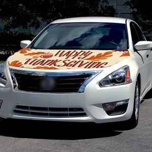 Funda para Capó de Coche Personalizada de 5x4 pies con Diseño de Banderas para el Día de Acción de Gracias, Regalo para Deportes y Juegos - Product Image 1