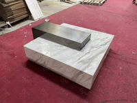 Nouvel ensemble de table basse de salon en acier inoxydable de marbre carré-ensemble de canapé meubles salon