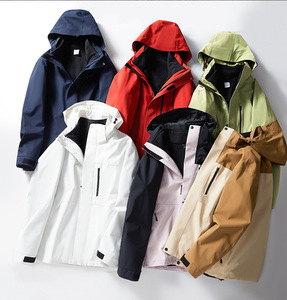 Scellage thermique complet extérieur trois-en-un hiver Rush <span class=keywords><strong>veste</strong></span> hommes femmes détachable coupe-vent col montant Logo avant - Product Image 1