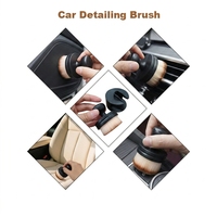Brosse de nettoyage intérieur de voiture avec base de rangement, brosse de nettoyage automobile à poils doux pour tableau de bord et aérateurs