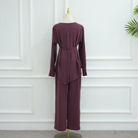 Mexizo 2025 Fabricant Dubaï Abaya Grossiste Fabricant Élégant Modeste Ensembles Tenues avec Chic Asymétrique Tops et Pantalons