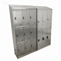 Armoire de rangement à 9 casiers en acier inoxydable 304 pour vestiaire, usine alimentaire, salle blanche, atelier GMP