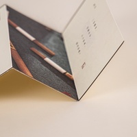 Enveloppe en papier pliée en trois avec logo personnalisé, emballage multi-usages plié en trois, carte écologique, brochure d'instructions pliée en trois