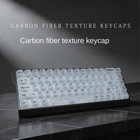 [Black Red Blue Purple Ice-Colored Carbon-Fiber-Pattern Keycaps] Cross-Border Bestseller Cherry Model Carbon-Textured PC Keycaps