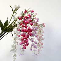 Rangkaian Bunga Lily of the Valley Buatan dari Sutra, Hiasan Bunga Palsu untuk Dekorasi Pernikahan dan Rumah