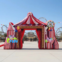 Arche gonflable de qualité commerciale sur le thème du cirque pour les grandes ouvertures, marathons, foires scolaires, événements festifs
