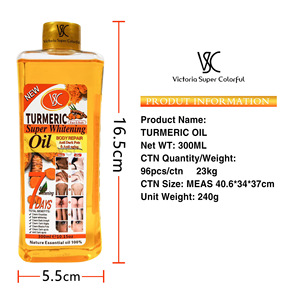 Huile de curcuma 300 ml, huile essentielle pour éclaircir la peau, réparation du visage et du corps, éclaircissant hydratant, huile essentielle de massage à la <span class=keywords><strong>carotte</strong></span> - Product Image 3