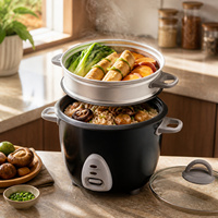 Cuisinière à riz électrique numérique en acier inoxydable de 0,6 L / 1,0 L / 1,5 L pour une cuisson rapide, pour un usage domestique en cuisine, avec tasse doseuse