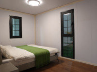 Maison conteneur pliable extensible pour zone touristique, mobile, trois en un, avec salle d'activités à double aile