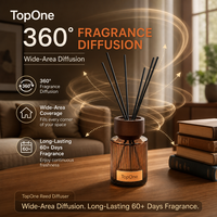 Diffuseur de parfum d'ambiance haut de gamme, désodorisant d'intérieur aux huiles essentielles naturelles, bouteille en verre ondulé ambré de 200 ml, OEM/ODM