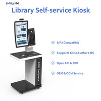 Kiosco de autoservicio MIJIN RFID para bibliotecas: Máquina inteligente SIP2 para devolución de libros y estación de personal para proyectos escolares