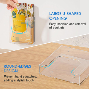 Thanh Lịch Tường lưu trữ trong suốt Acrylic <span class=keywords><strong>Brochure</strong></span> hiển thị cho nhà hàng máy chủ đứng tường <span class=keywords><strong>Brochure</strong></span> chủ - Product Image 5