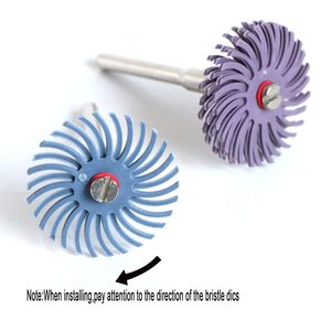 Pexmientas Mini Spazzole Rotanti da 1 Pollice in Legno e Metallo per Gioielleria, Utensili da Orafo, Dischi Abrasivi Radiali per Lucidatura - Product Image 2