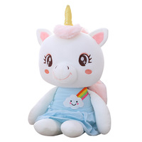 Grosir hewan kartun lucu Unicorn mainan lembut disesuaikan populer boneka beruang
