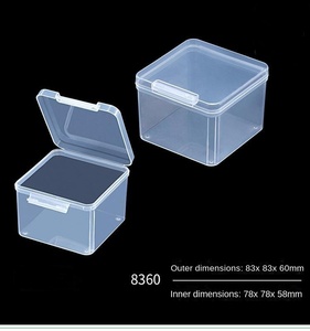 Boîte en plastique transparente boîte épaissie rectangulaire pp avec couvercle pièces boîte de rangement accessoires boîte matériel outil boîte d'emballage - Product Image 1