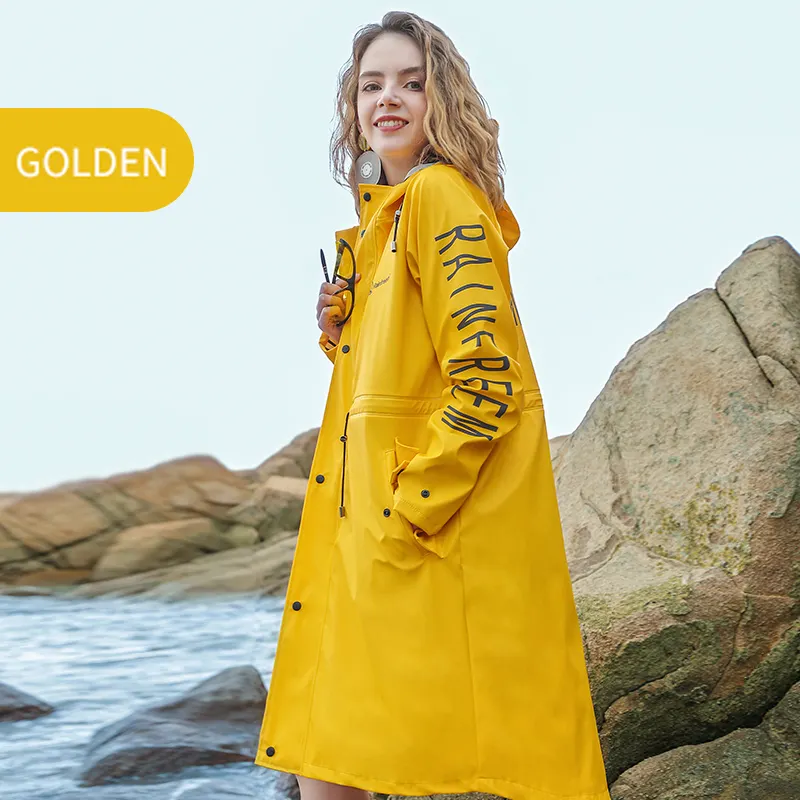 Wasserdichter Regenmantel Long Rain Wear Can Custom ized Fashion Regenmantel für Erwachsene Regen bekleidung
