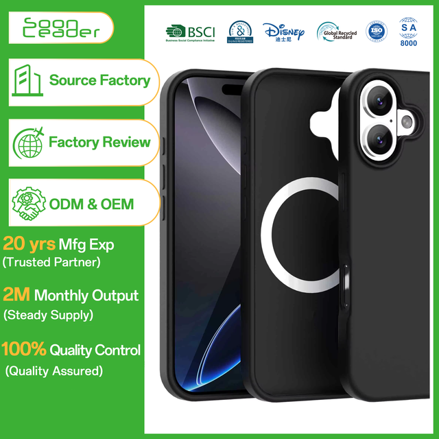 Magnetic Slim Liquid Silicone Wireless Charge Shockproof Microfiber Lining Senfit Case for 17 Mobile Phone