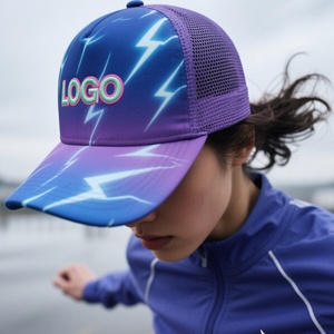 Chapeaux Hip Hop tendance impression couleur par sublimation unisexe avec impression foudre personnalisée Casquette d'extérieur - Product Image 5