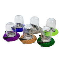 Yeni 90ml uzay gemisi uçan daire UFO Glow karanlık tütün çiçek konteynerler depolama kavanoz tabanı çocuk dayanıklı cam neme