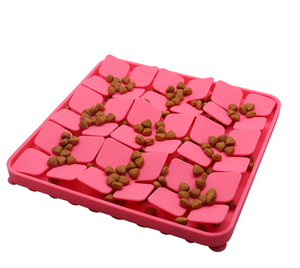 Alas Makan Hewan Peliharaan Silikon Desain Daun Persegi Panjang Multifungsi Berkualitas Tinggi, Alas Jilat Anjing Silikon - Product Image 5