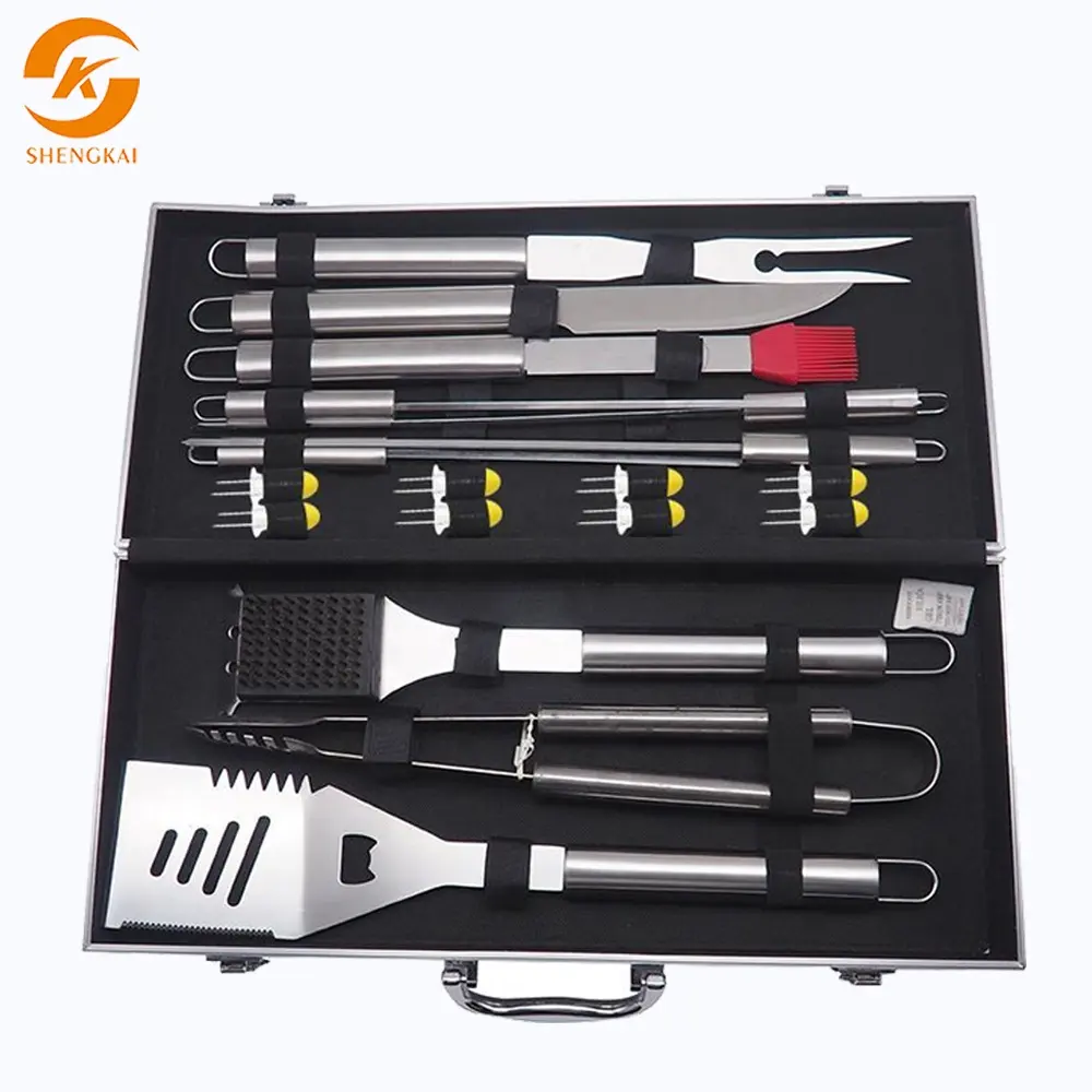 Hot Sale 19PCS BBQ Tool Set Barbecue Accessory BBQ Grill Set Barbecue Utensil Gift grills bbq