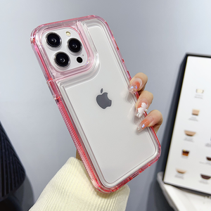 2024 ใหม่ 2 In1 เคสโทรศัพท์ใสสําหรับ<span class=keywords><strong>Samsung</strong></span> S24 Ultra S23 Ultra A03 A55 A04EสีCandyกันกระแทก - Product Image 4