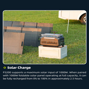 Estación de Energía Portátil de 3200W y 2048Wh con Generador Solar, Batería LiFePO4 de Supercarga, Linterna LED, Carga Solar P3200 para Exteriores - Product Image 4