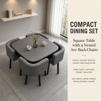 Ensemble de salle à manger moderne de luxe pour restaurant : 1 table et 4 chaises, meubles de salon, tables en bois, chaises en métal