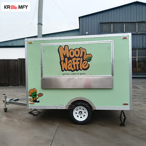 Remolque de Comida Rápida Tipo Hot Dog, Remolque con Barra de Remolque, Camión Cocina Móvil, Carrito de Comida Multifuncional - Product Image 3