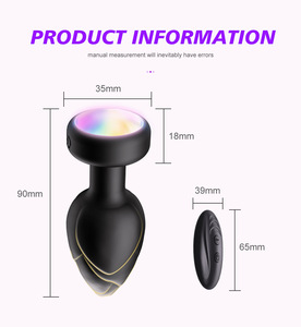 Silikon Anal Vibration Prostata Massage gerät Fernbedienung Adult G-Punkt LED Licht Anal Plug Sexspielzeug für Männer und Frauen - Product Image 4