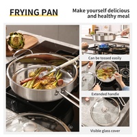 Batterie de Cuisine Coréenne d'Usine en Acier Inoxydable, Cuiseur Vapeur Allemand, Ensemble de Casseroles et Poêles